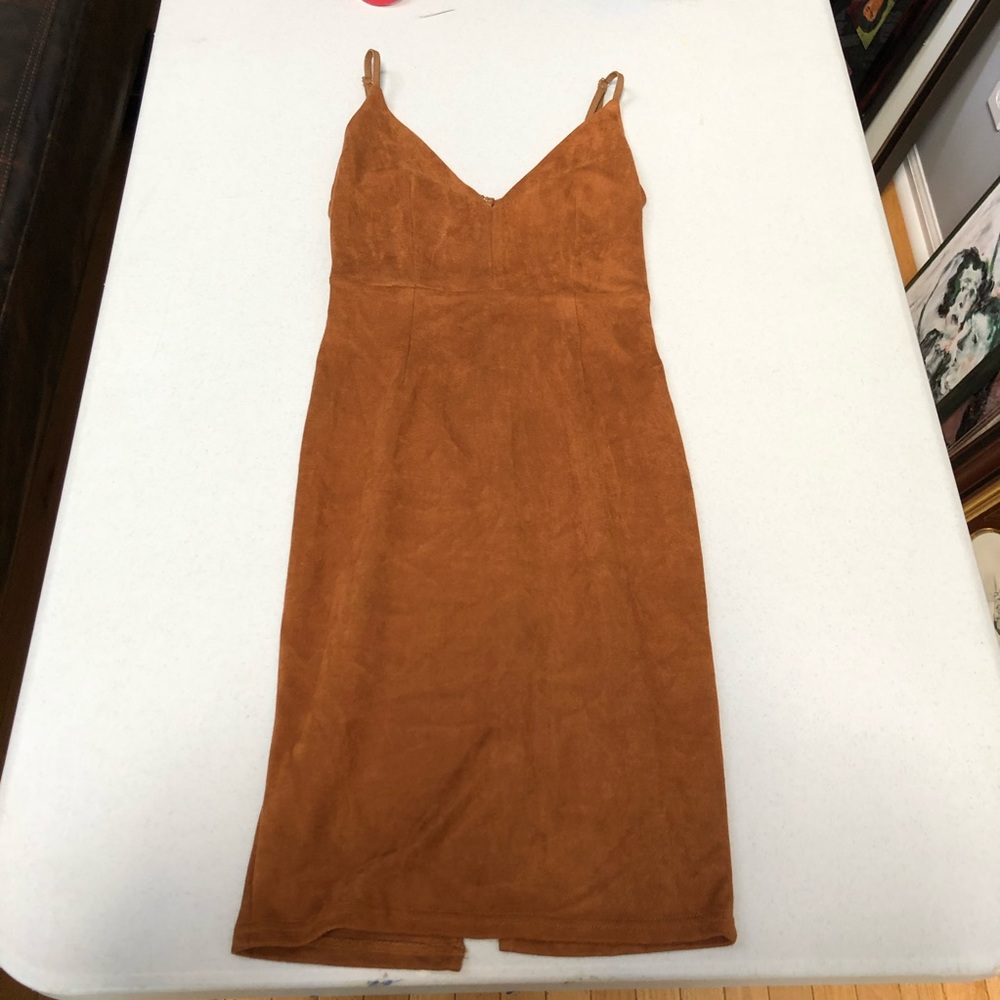 LF Caramel suede dress